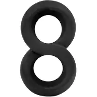 Rimba - Siliconen 8-vormige ring - Zwart