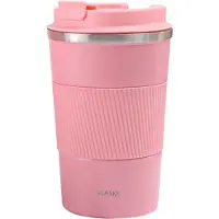FLASKE Koffiebeker Coffee Cup Big 380ML - Flower - RVS Koffiebeker to Go van 380ML