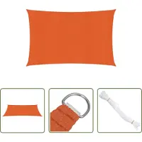 The Living Store Tuinzonescherm - Zonnezeil - Zonnezeil 160 g/m² 2x3 m HDPE oranje - Buitenschilderij - Oranjekleur - Patio Doek