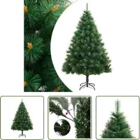 The Living Store Kerstboom - Kunstkerstboom - Kunstkerstboom met scharnieren en standaard 150 cm - Pvc Kerstboom - Kerst Decoratie - Feestelijke Sfeervolle Kerstboom