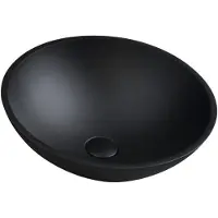 Hak Telica Glazen waskom Ø42cm, mat zwart