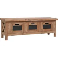 The Living Store Houten TV-meubel - Antieke Stijl - 120x30x40 cm - Bruin en Zwart