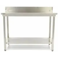 Maxima Roestvrijstalen Werktafel 'Deluxe' met achteropstand 1600 x 700 mm