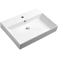 Sapho Kare 60 Keramische meubelwastafel 60x46cm, wit