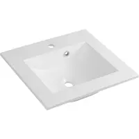 Hak Sapho YUKON wastafel, 50x45 cm, gietmarmer, wit