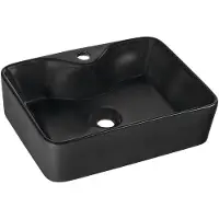 Hak Balena Keramische opbouwwastafel 48x37cm, mat zwart