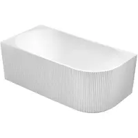 Aqualine Tibera Strip L vrijstaand hoekbad, 170x80cm, wit