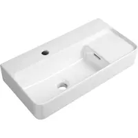 Sapho Istia Keramische wastafel, 60x31cm, wit