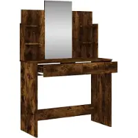 vidaXL Kaptafel met spiegel 96x39x142 cm gerookt eikenkleurig