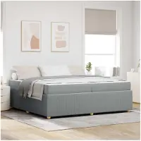 vidaXL Bedframe Lichtgrijs 200 x 200 cm Stof