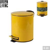 Urban Living "MASALA" BADKAMERAFVALBAK 5L MET PEDAAL EN SOFT-CLOSE SLUITING D21XH26CM
