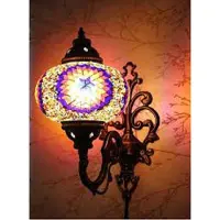 Halay Oosterse Lamp - Wandlamp Mozaïek - Ø 19 cm - Hoogte 28 cm - Handgemaakt Multi Kleur