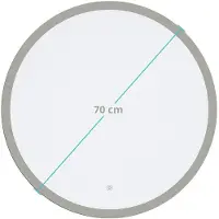 LOMAZOO Badkamerspiegel Met Verlichting - Met Verwarming - Spiegel Rond - 70 cm [Helsinki]