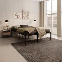 Meubella - Tweepersoonsbed Justin - Zwart - 140x200