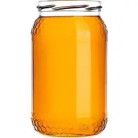 Kadax Glazen pot Lierde 900ml 82mm 8 stuks + deksels "Folklore met een haan"