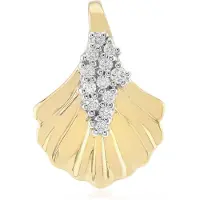 Cavill - Luxe Zilveren Hanger 925 Vermeil - 12x Ronde Briljant I1 G Diamant 0,124 ct - Natuurlijke Inspiratie Sieraden