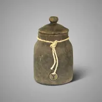 Brynxz decoratie pot- Pot and Top with Rope Majestic Brown L Breed 15 cm Hoog 24 cm- Moederdag- Sint- Kerst- woondecoratie