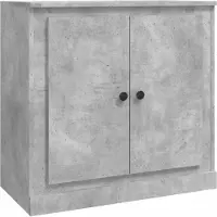 vidaXL Dressoir 70x35,5x67,5 cm bewerkt hout betongrijs