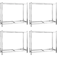 vidaXL Bandenrekken 2-laags 4 st 110x40x110 cm staal zilverkleurig