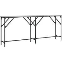 vidaXL Wandtafel 180x29x75 cm bewerkt hout grijs sonoma eikenkleurig