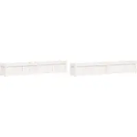vidaXL Plantenbakken 2 st cm massief grenenhout wit