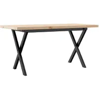 vidaXL Salontafel X-frame 90x40x45,5 cm grenenhout en staal
