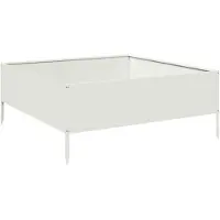 vidaXL Plantenbak verhoogd 100x100x41 cm staal wit
