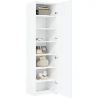 vidaXL Hoge kast 50x42,5x185 cm bewerkt hout wit