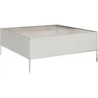 vidaXL Plantenbak verhoogd 100x100x41 cm roestvrijstaal