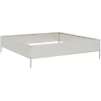 vidaXL Plantenbak verhoogd 100x100x26 cm roestvrijstaal