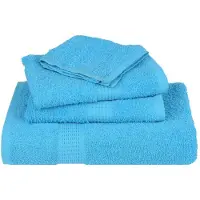 vidaXL Douchehanddoeken FROGN 10 st 70x140 cm 360 g/m² turquoise