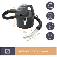Perel Mini-aszuiger - Stofzuiger voor as - HEPA-filter 600 W 4 L