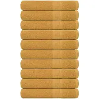 vidaXL Handdoeken FROGN 10 st 100x200 cm 360 g/m² goud