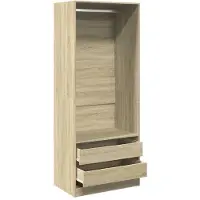 vidaXL Kledingkast 80x50x200 cm bewerkt hout sonoma eikenkleurig