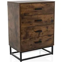 Hjh LIVING Sideboard / commode VINSTRA 60x38,5x83,3 cm 4 laden bruin