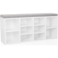 Hjh LIVING Schoenenkast / ladekast ESTHA 10 103,5x29,5x4 cm 10 vakken wit