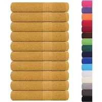 vidaXL Saunahanddoeken FROGN 10 st 80x200 cm 360 g/m² goud