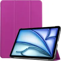 Mobigear Tablethoes geschikt voor Apple iPad Air 11 Inch (2024) Hoes | Tri-Fold Bookcase - Paars