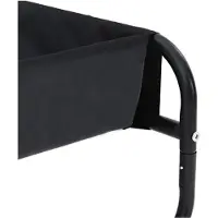 vidaXL Hondenbed Zwart 75 x 75 x 30 cm Staal