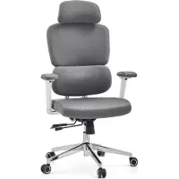 Hjh OFFICE Bureaustoel / draaistoel ERGOMY WF2 Stof grijs