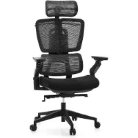 Hjh OFFICE Bureaustoel / directiestoel ERGO U2 FLEX3 Zitting stof / rugleuning gaas zwart