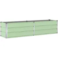 vidaXL Plantenbak Pastelgroen 195 x 50 x 45 cm Gegevens staal