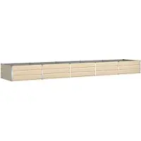 vidaXL Plantenbak Ivoor 480 x 100 x 45 cm Gegalvaniseerd staal