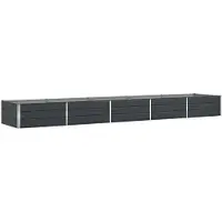 vidaXL Plantenbak Antraciet 480 x 100 x 45 cm Gegalvaniseerd staal