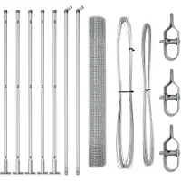 vidaXL gelast draadhek met betonnen voetstuk 10 x 1,2 m zilver Mesh