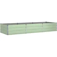 vidaXL Plantenbak Pastelgroen 290 x 100 x 45 cm Gegalvaniseerd staal