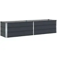 vidaXL Plantenbak Antraciet 195 x 50 x 45 cm Gegevens staal
