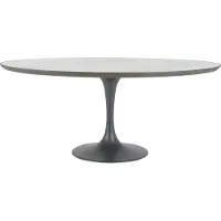 Signature - Ovale eettafel van wit marmer L180 cm - TULIPE