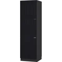 Vicco Hoge kast Fame-Line, Zwart gestreept/Antraciet, 60 cm