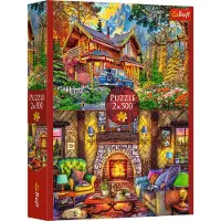 Trefl Avontuurlijke bergpuzzel: Chalet & Huis, 2 sets van 500 stukjes